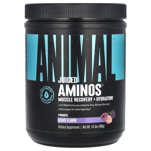Animal, Suco de Aminos® em Pó, Grape, 375 g (0,82 lb)