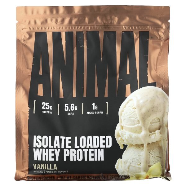 Animal, Isolate Loaded Whey Protein™ em Pó, Vanilla, 907 g (2 lb)