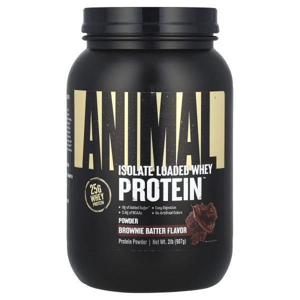 Animal, Isolate Loaded Whey Protein™ Powder, Brownie Batter, 2 lb (907 g)