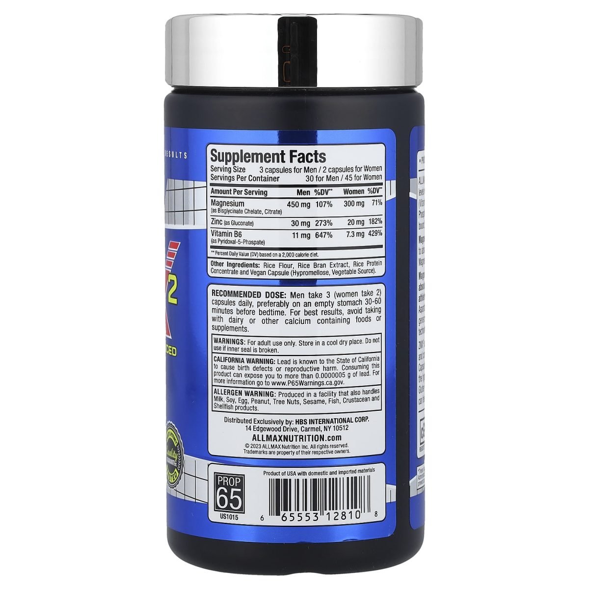 ALLMAX, ZMX2 Advanced, 90 Cápsulas, foto 2