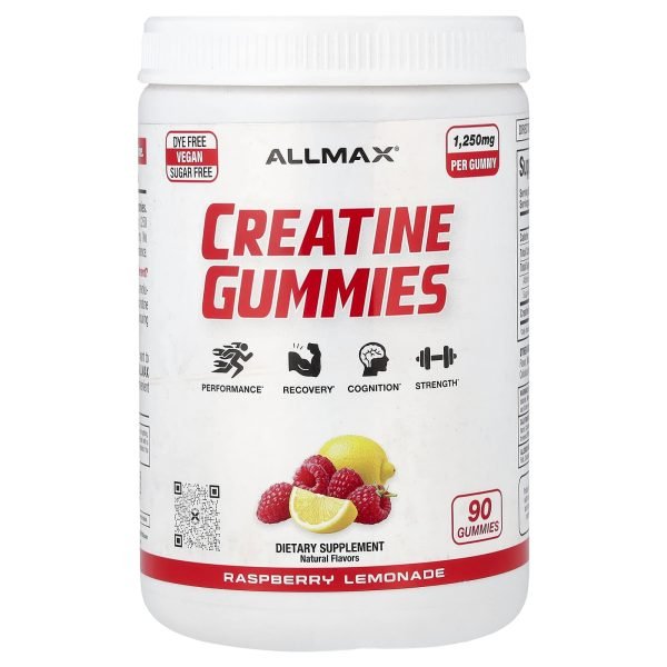 ALLMAX, Gomas de Creatina, Raspberry Lemonade, 1.250 mg, 90 Gomas