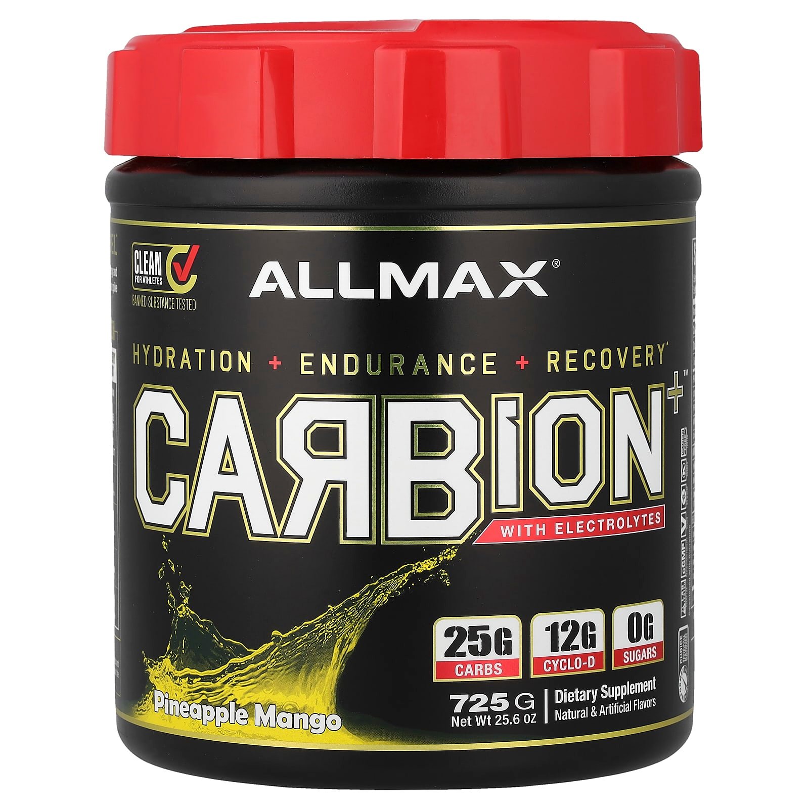 ALLMAX, CARBION+™ com Eletrólitos, Pineapple Mango, 725 g (25,6 oz)