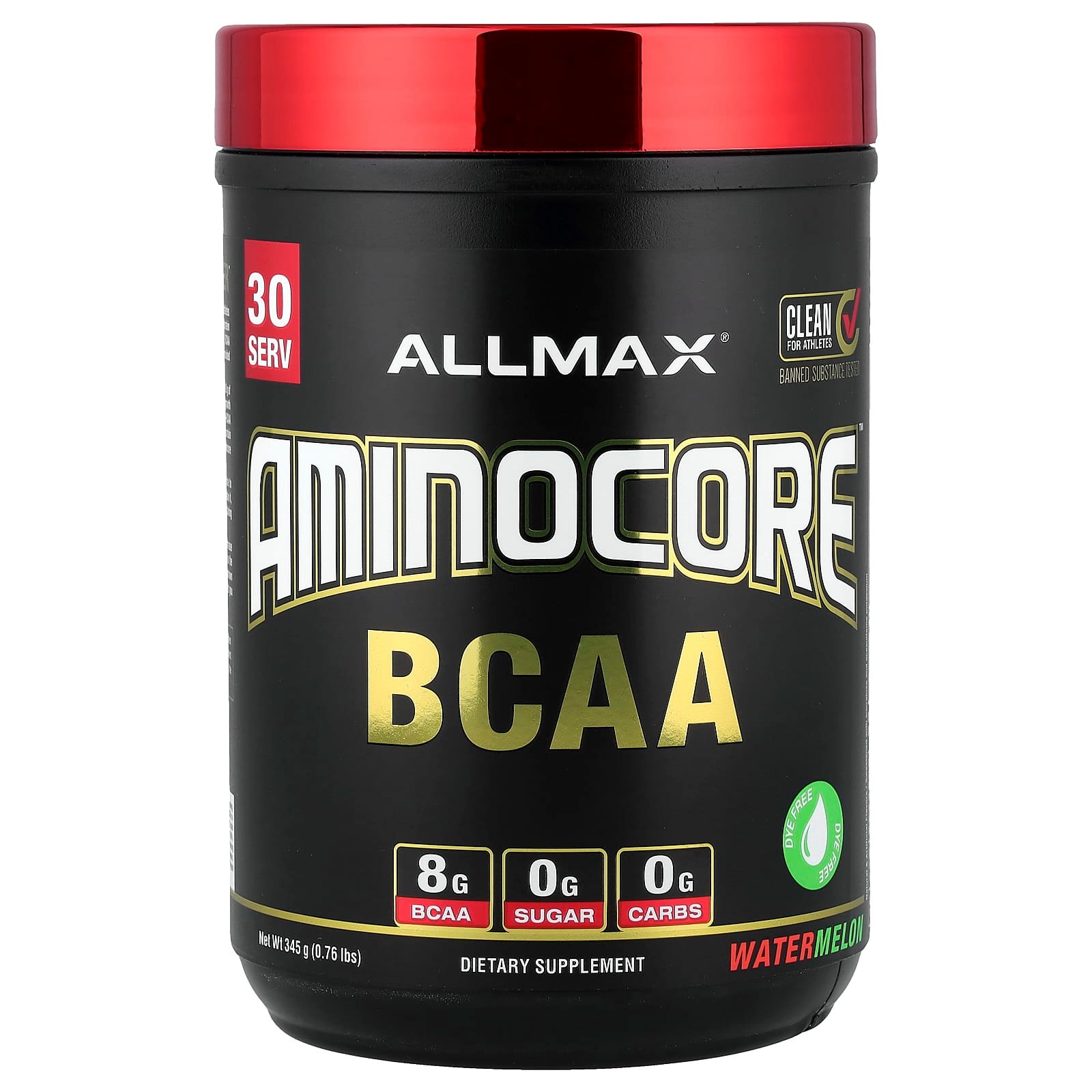ALLMAX, AMINOCORE™ BCAA, Watermelon, 0.76 lbs (345 g)