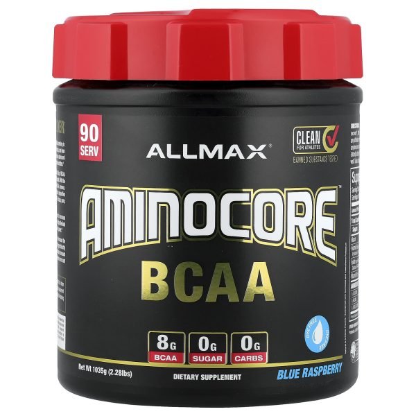 ALLMAX, AMINOCORE™ BCAA, Blue Raspberry, 2.28 lbs (1,035 g)