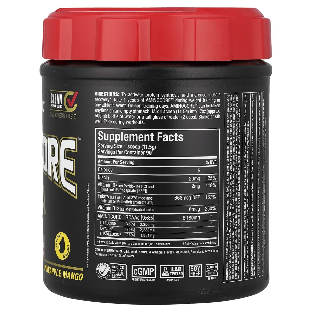 ALLMAX, AMINOCORE™ BCAA, Pineapple Mango, 2.28 lbs (1,035 g), foto 2