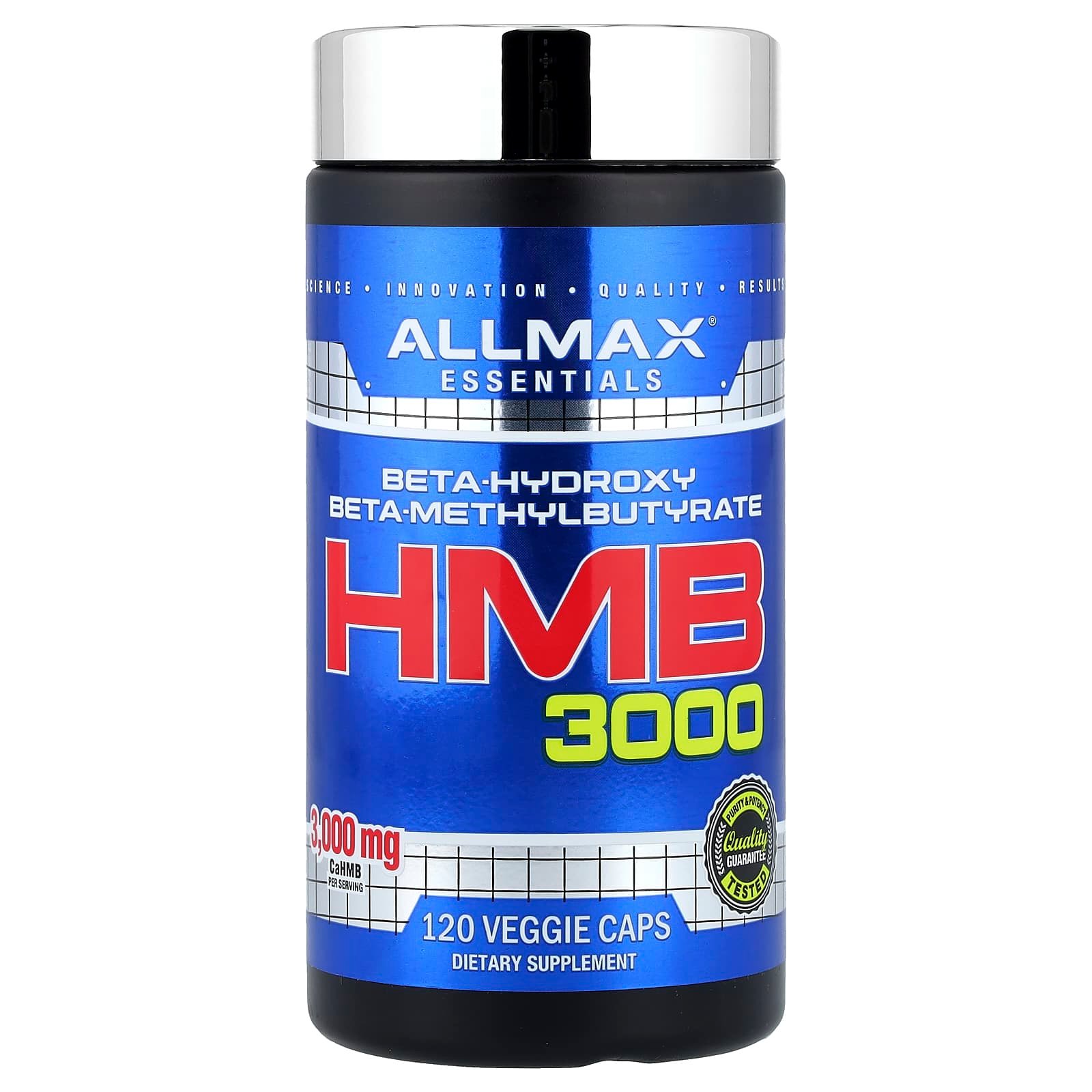 ALLMAX, Essentials, HMB 3000, 120 Cápsulas Vegetais