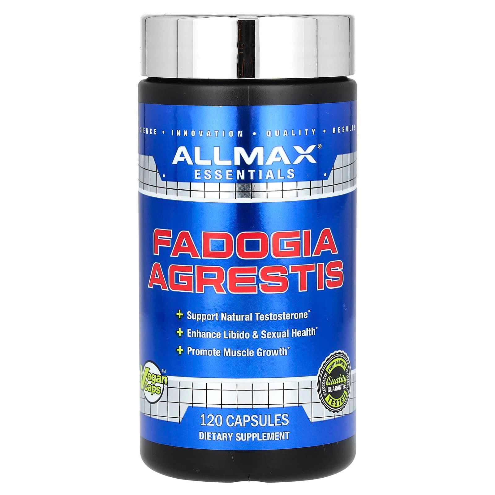 ALLMAX, Essentials, Fadogia Agrestis, 325 mg, 120 Cápsulas