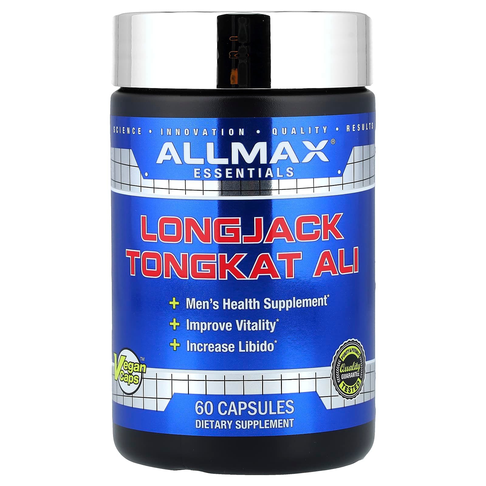 ALLMAX, Essentials, Longjack Tongkat Ali, 325 mg, 60 Cápsulas