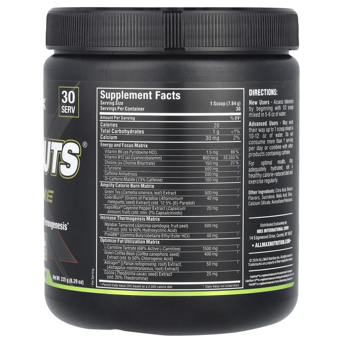 ALLMAX, Rapidcuts® Xtreme, Lean Lemon Lime, 8.29 oz (235 g), foto 2