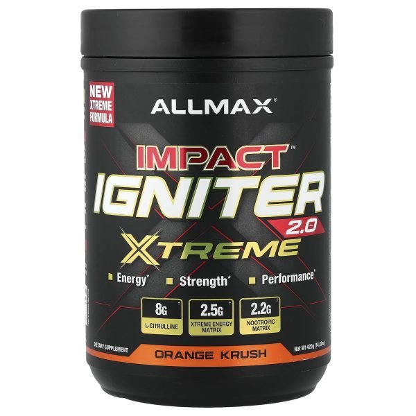 ALLMAX, Impact™ Igniter Xtreme 2.0, Orange Krush, 14.82 oz (420 g)