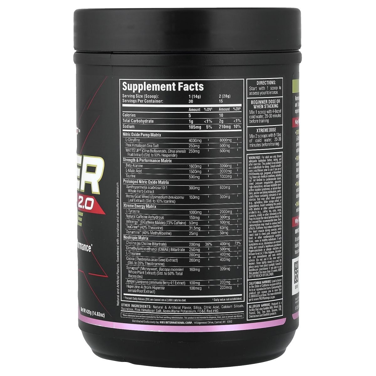 ALLMAX, Impact™ Igniter Xtreme 2.0, Bubble Gum, 14.82 oz (420 g), foto 2