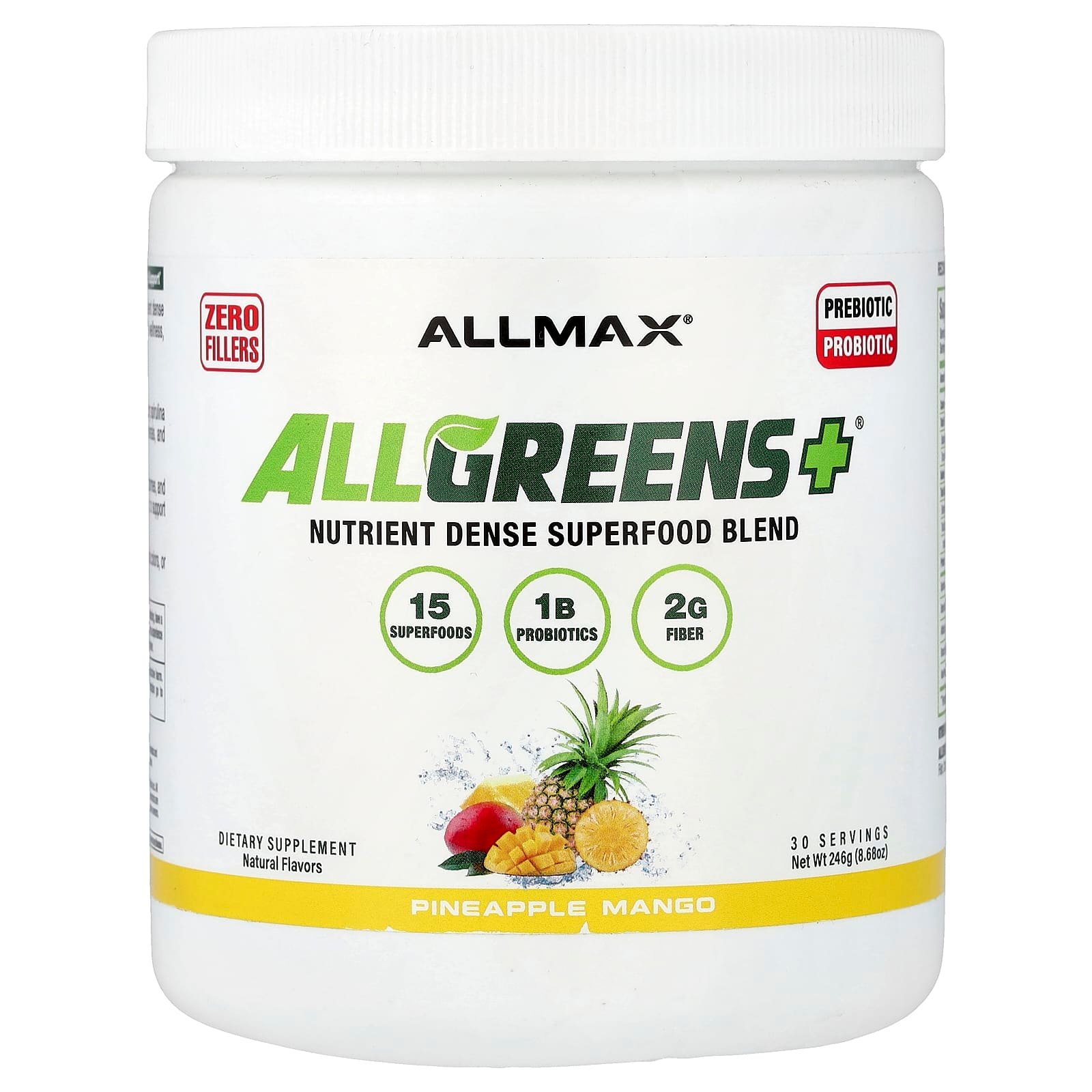 ALLMAX, ALLgreens+®, Pineapple Mango, 246 g (8,68 oz)