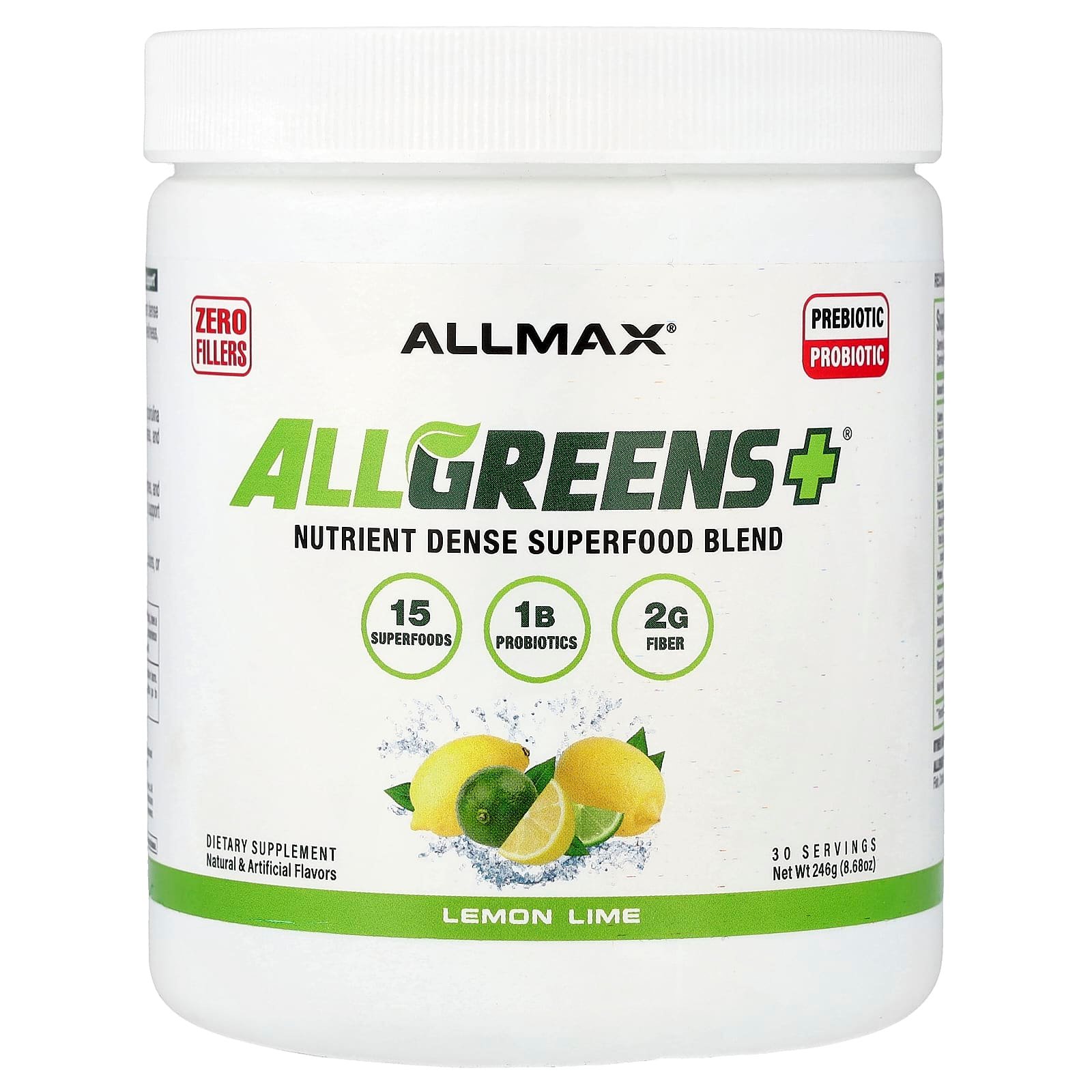 ALLMAX, ALLgreens+®, Lemon Lime, 246 g (8,68 oz)