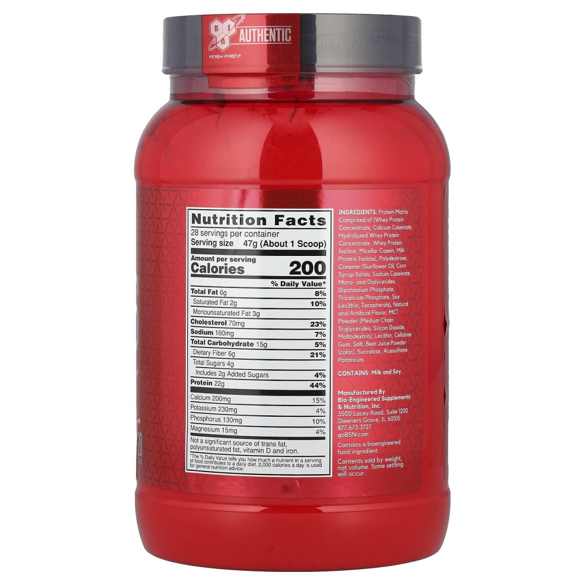 BSN, Syntha-6®, Matriz de Proteína Ultrapremium, Strawberry Milkshake, 1,32 kg (2,91 lb), foto 2