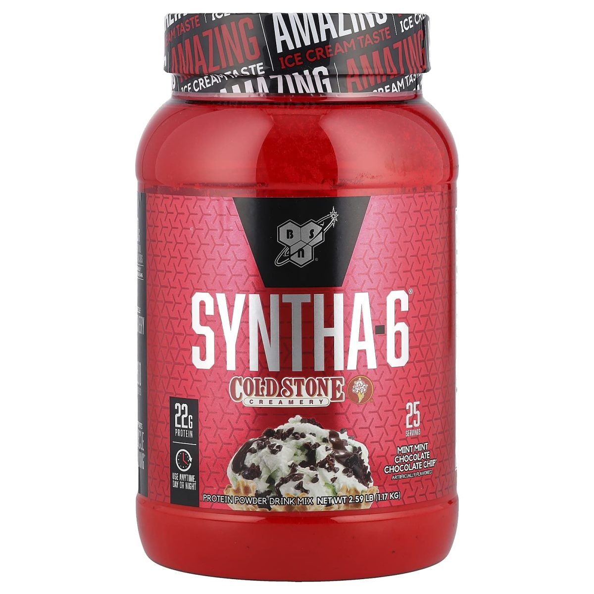 BSN, Syntha-6, Cold Stone Creamery, Mint Mint Chocolate Chocolate Chip™, 1,17 kg (2,59 lb)