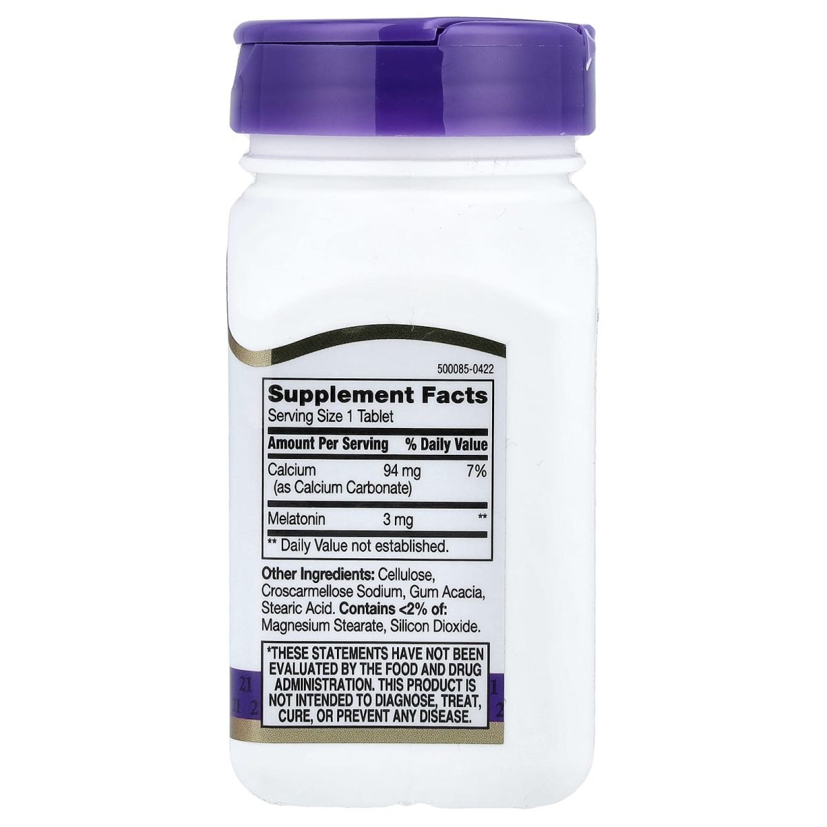 21st Century, Melatonin, 3 mg, 90 Tablets, foto 2