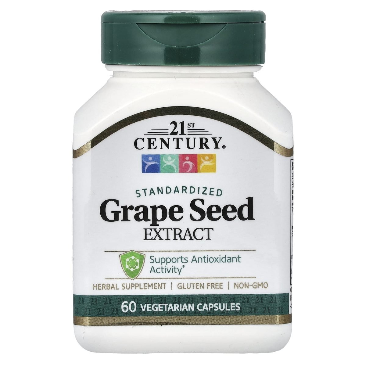 21st Century, Extrato da Semente de Uva, Padronizado, 60 Cápsulas Vegetarianas (50 mg por Cápsula)