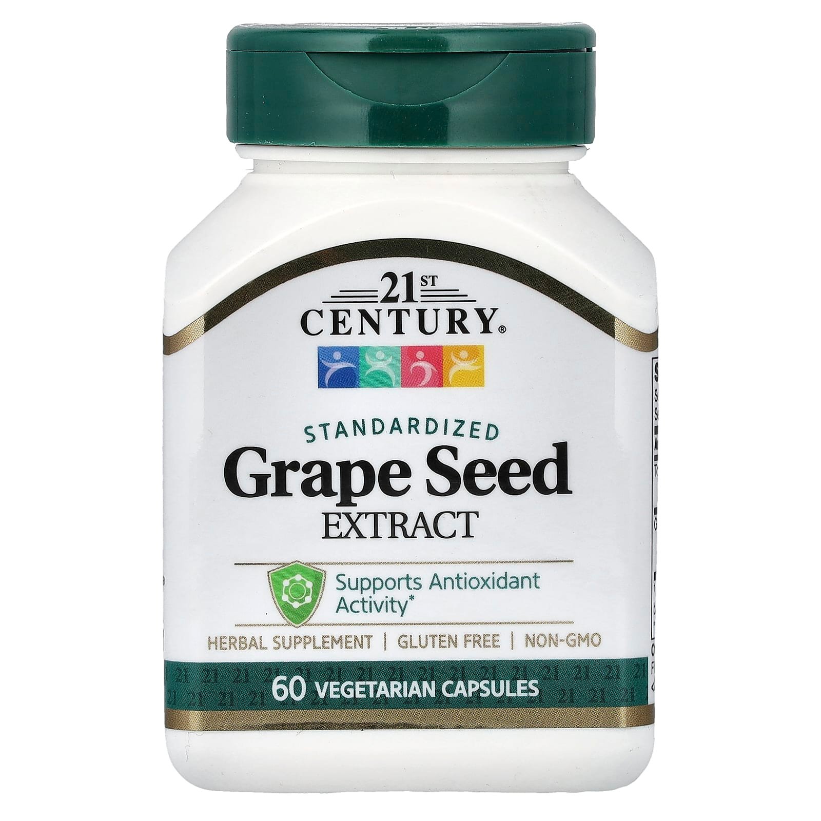 21st Century, Extrato da Semente de Uva, Padronizado, 60 Cápsulas Vegetarianas (50 mg por Cápsula)