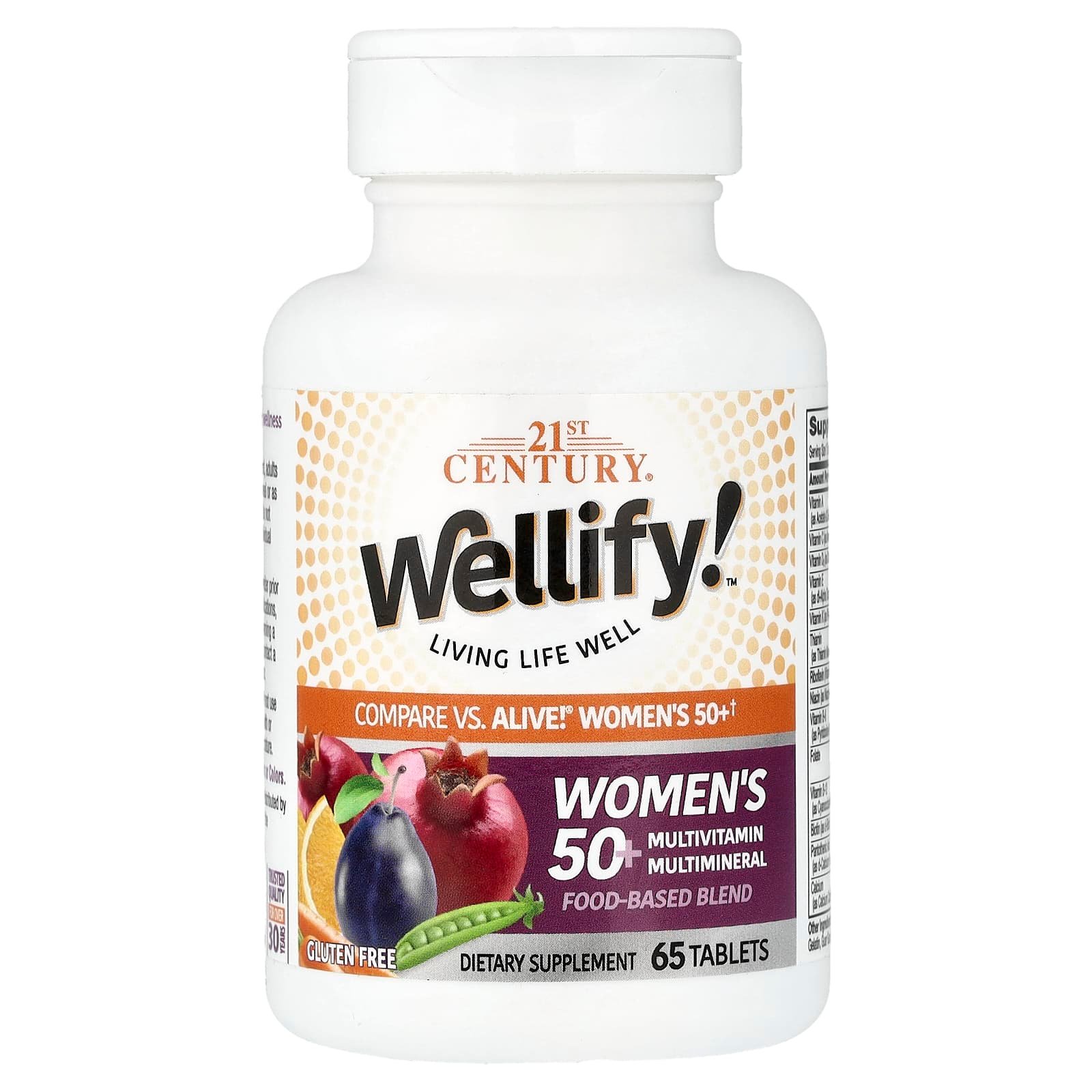 21st Century, Wellify!™, Multivitamínico e Multimineral para Mulheres Acima de 50 Anos, 65 Comprimidos