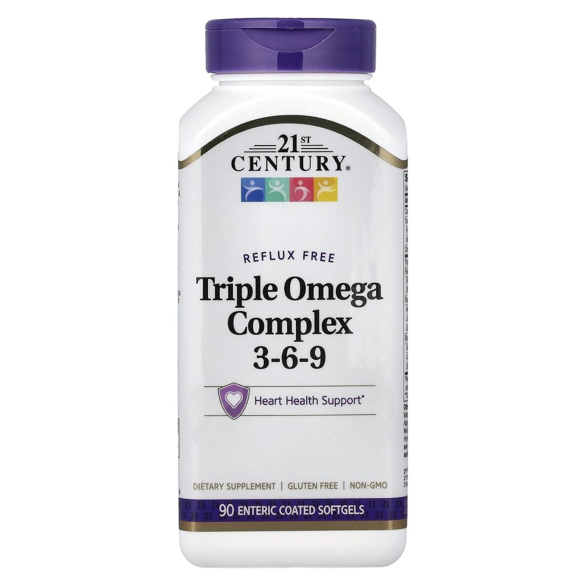 21st Century, Complexo Ômega Triplo 3-6-9, 90 Cápsulas Softgel Revestidas Entericamente