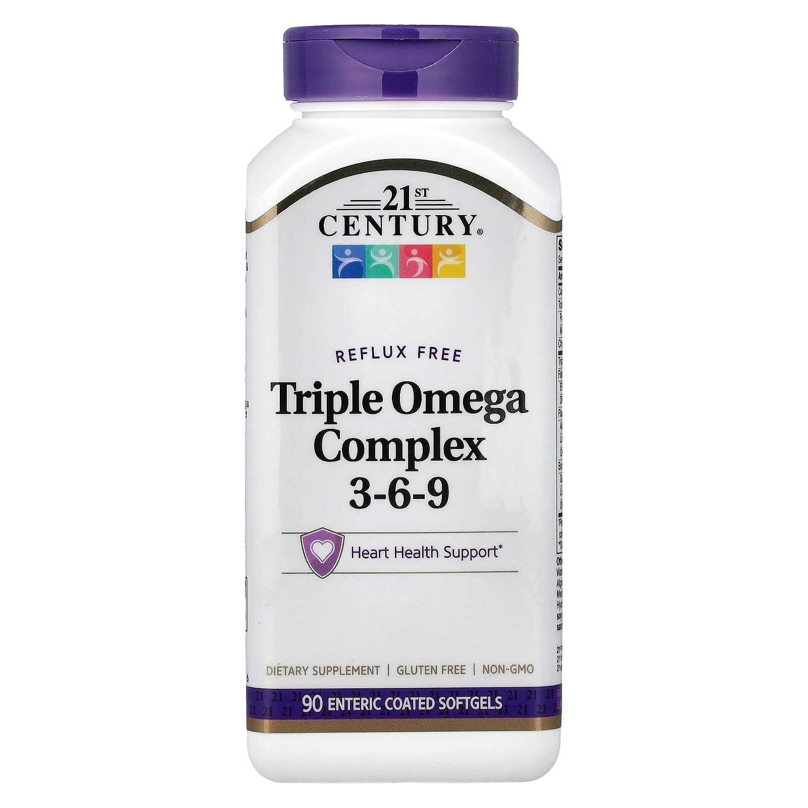 21st Century, Complexo Ômega Triplo 3-6-9, 90 Cápsulas Softgel Revestidas Entericamente