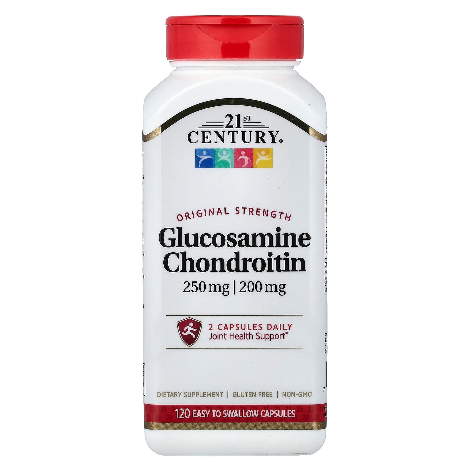21st Century, Glicosamina e Condroitina, 250 mg/200 mg, 120 Cápsulas Fáceis de Engolir