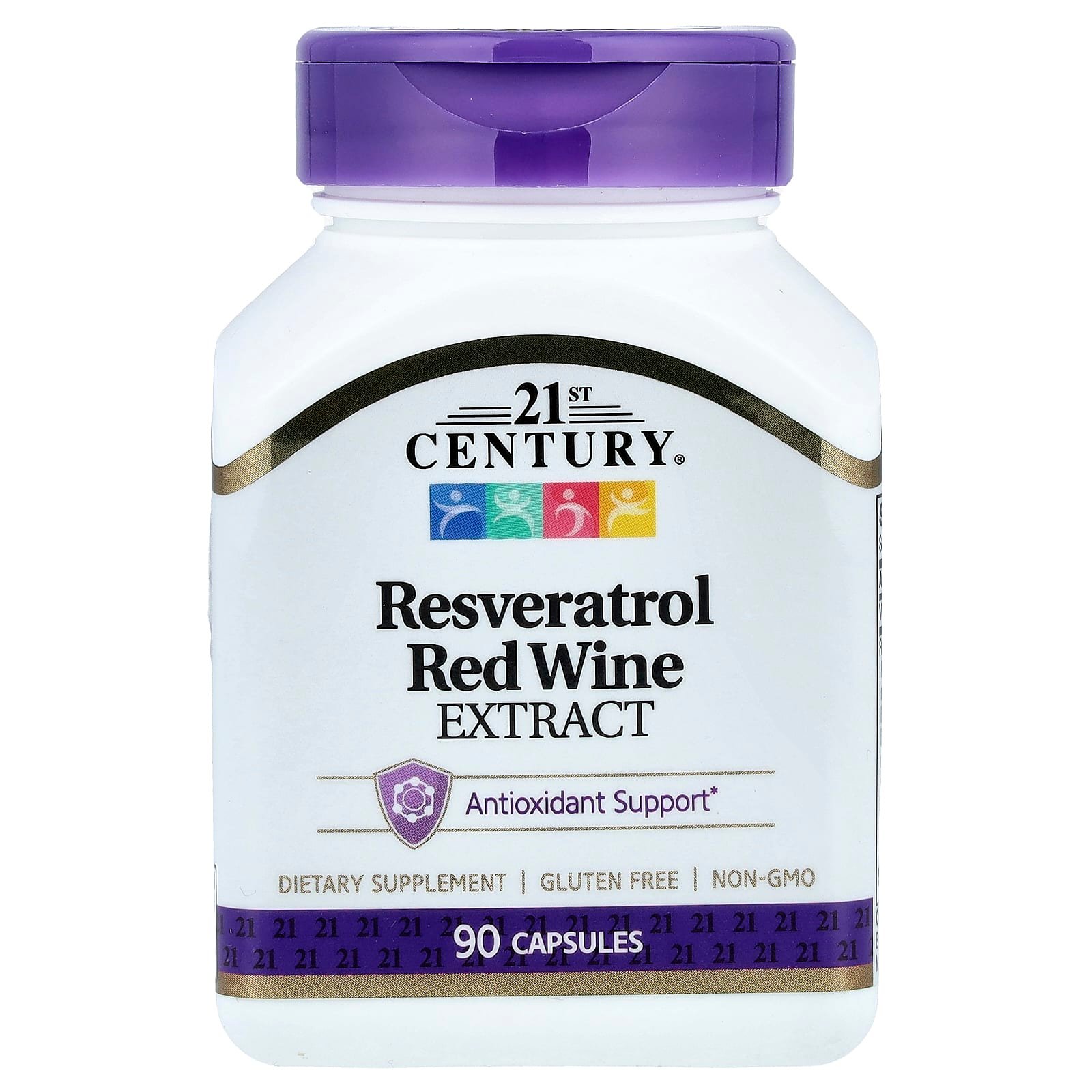 21st Century, Extrato de Vinho Tinto com Resveratrol, 90 Cápsulas