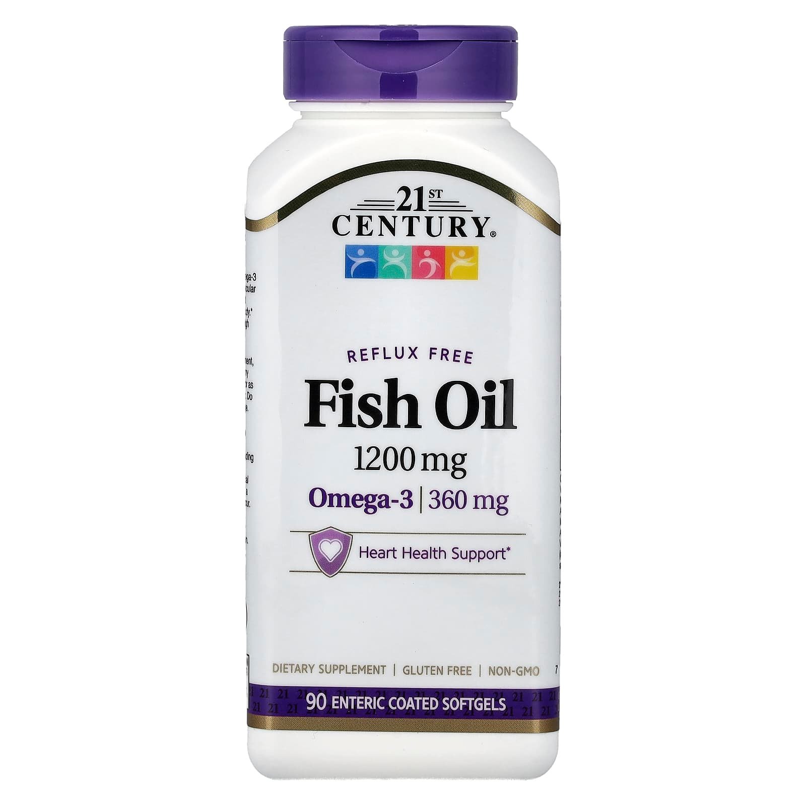 21st Century, Óleo de Peixe, 1.200 mg, 90 Cápsulas Softgel com Revestimento Entérico