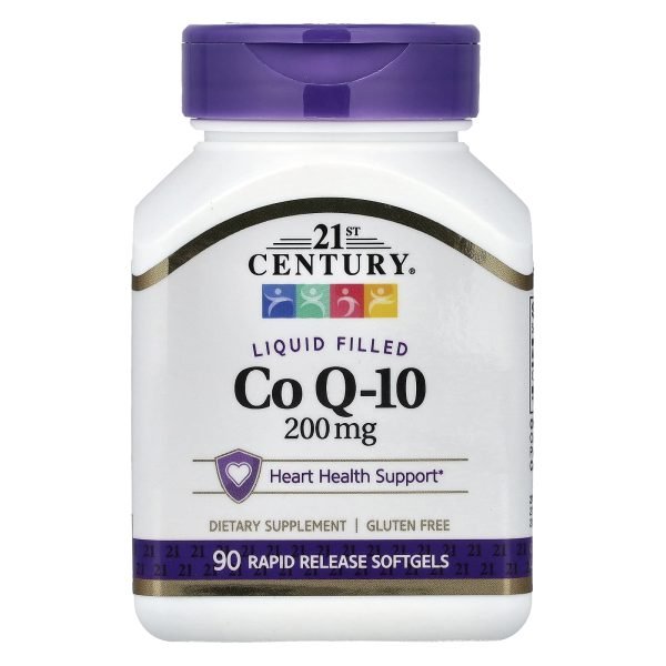 21st Century, CoQ-10 Preenchida com Líquido, 200 mg, 90 Cápsulas Softgel
