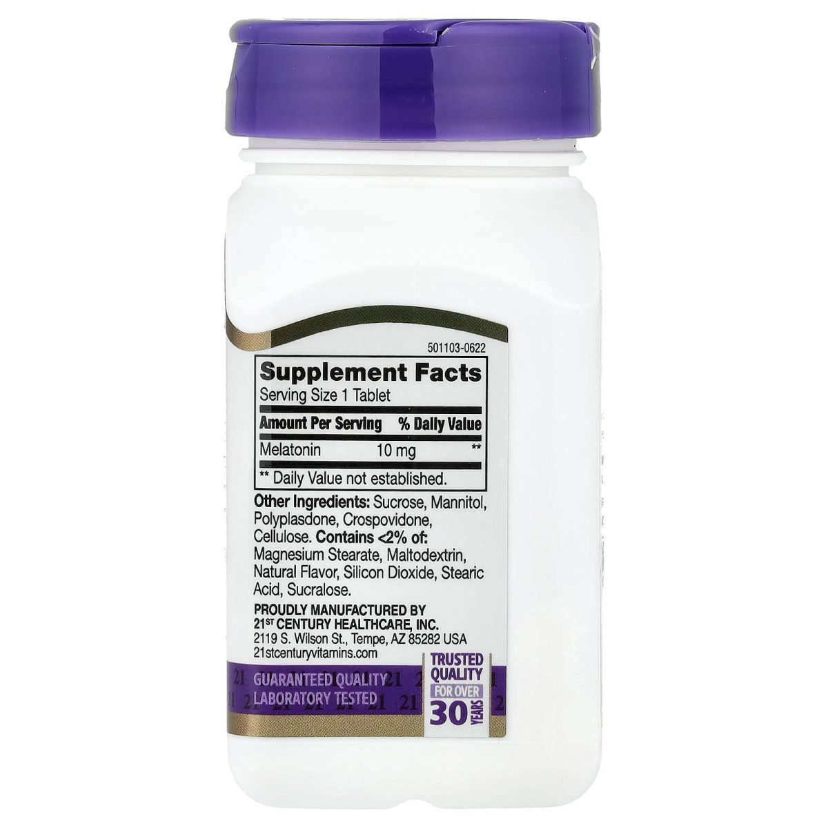 21st Century, Melatonin, Quick Dissolve, Cherry, 10 mg, 120 Tablets, foto 2