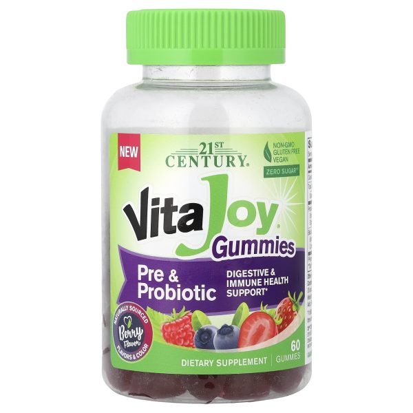 21st Century, Gomas Prebióticas e Probióticas VitaJoy®, Berry, 60 Gomas