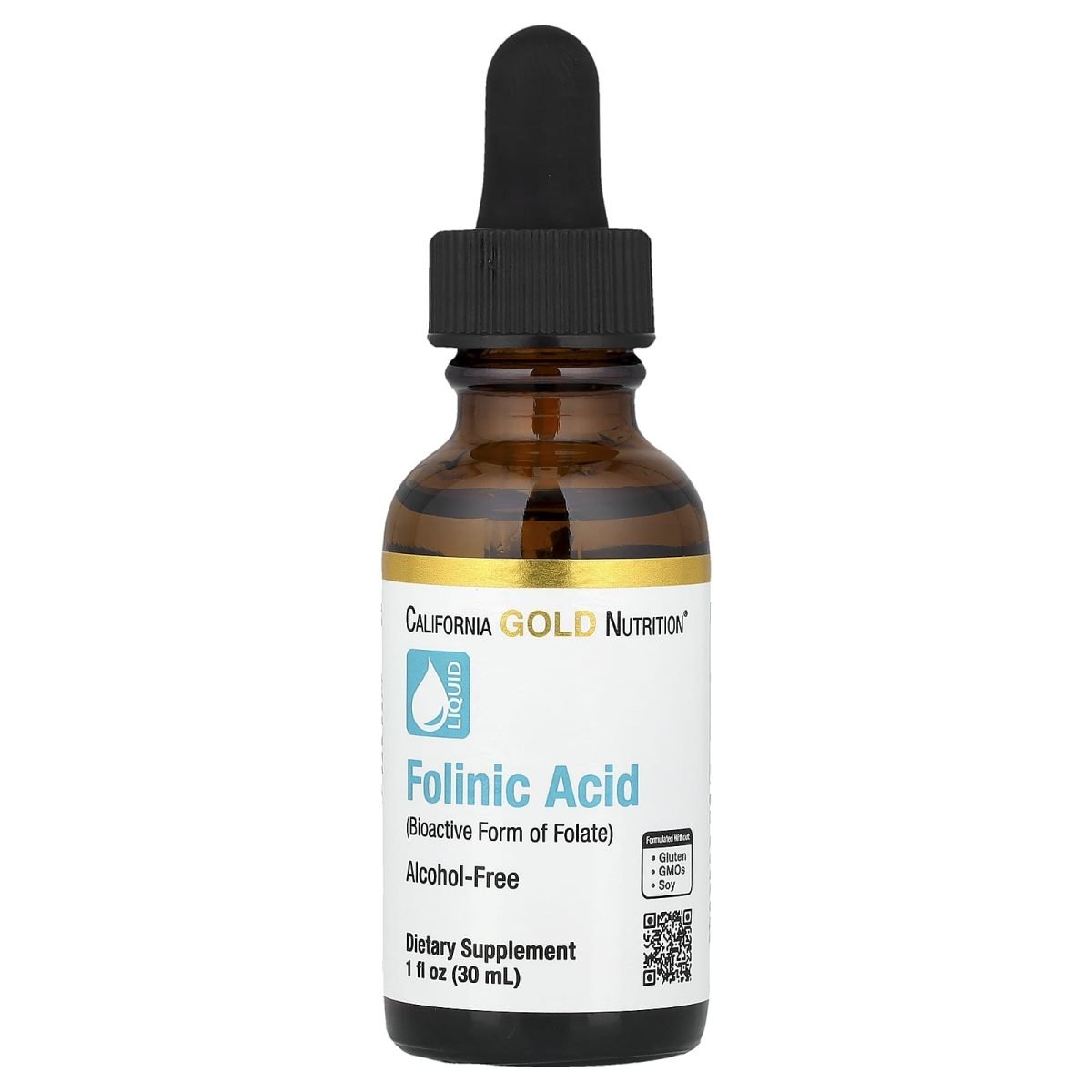 California Gold Nutrition, Ácido Folínico, Sem Álcool, 30 ml (1 fl oz)