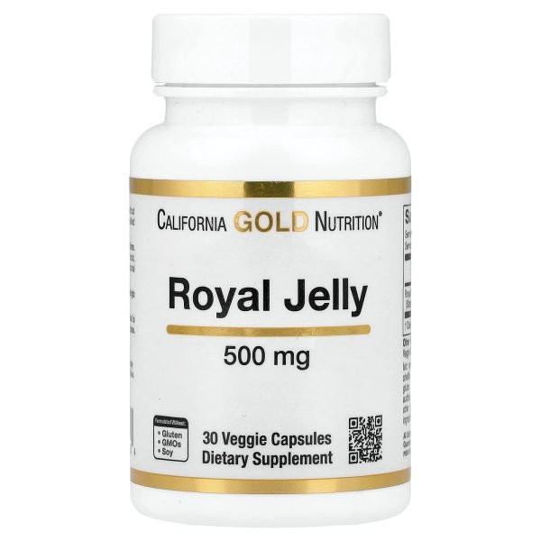 California Gold Nutrition, Geleia Real, 500 mg, 30 Cápsulas Vegetais
