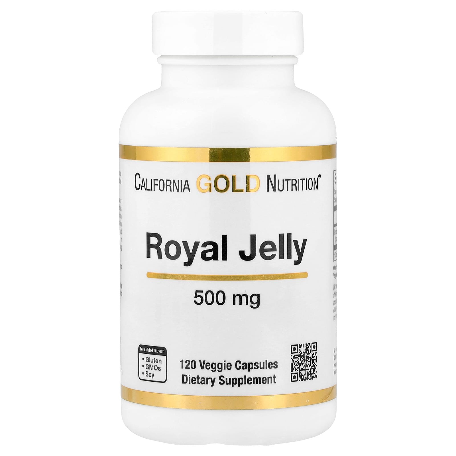 California Gold Nutrition, Geleia Real, Concentrada e Liofilizada, 500 mg, 120 Cápsulas Vegetais