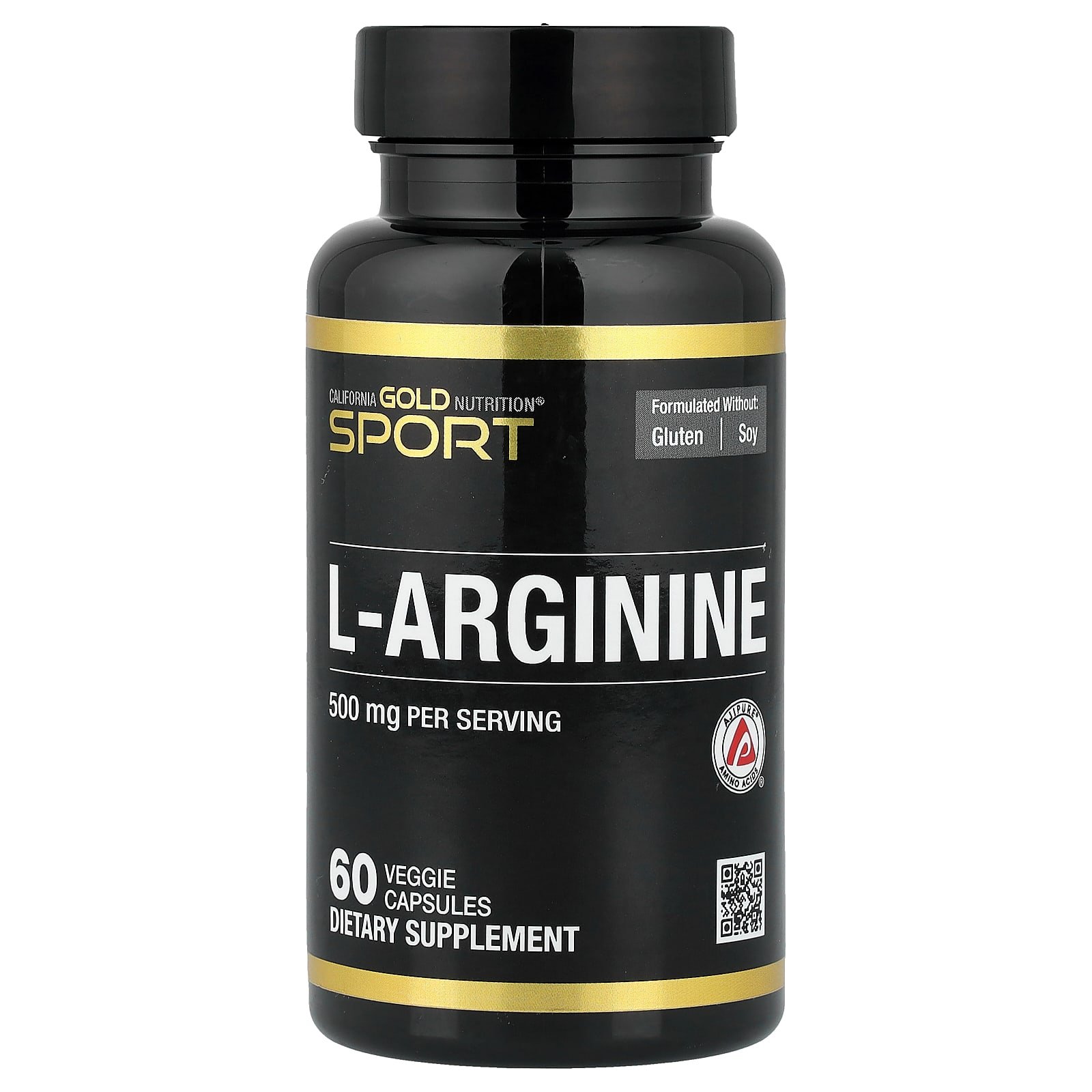 California Gold Nutrition, L-arginina, 500 mg, 60 Cápsulas Vegetais