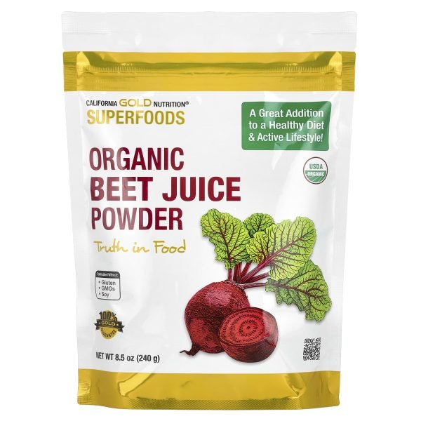 California Gold Nutrition, Superfoods, Suco em Pó de Beterraba Orgânica, 240 g (8,5 oz)