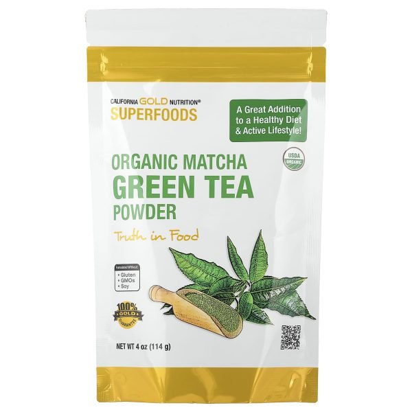 California Gold Nutrition, Superfoods, Chá Verde Matcha Orgânico em Pó, 114 g (4 oz)