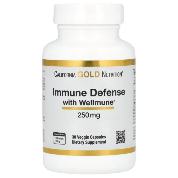 California Gold Nutrition, Defesa Imunológica com Wellmune®, Betaglucano, 250 mg, 30 Cápsulas Vegetais