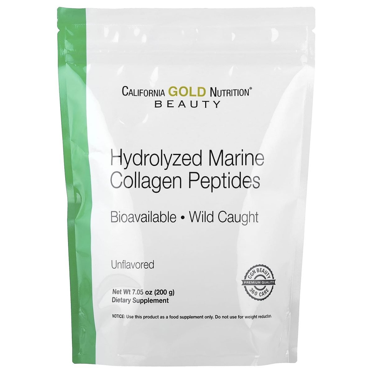 California Gold Nutrition, Peptídeos de Colágeno Marinho Hidrolisado, Unflavored, 200 g (7,05 oz)
