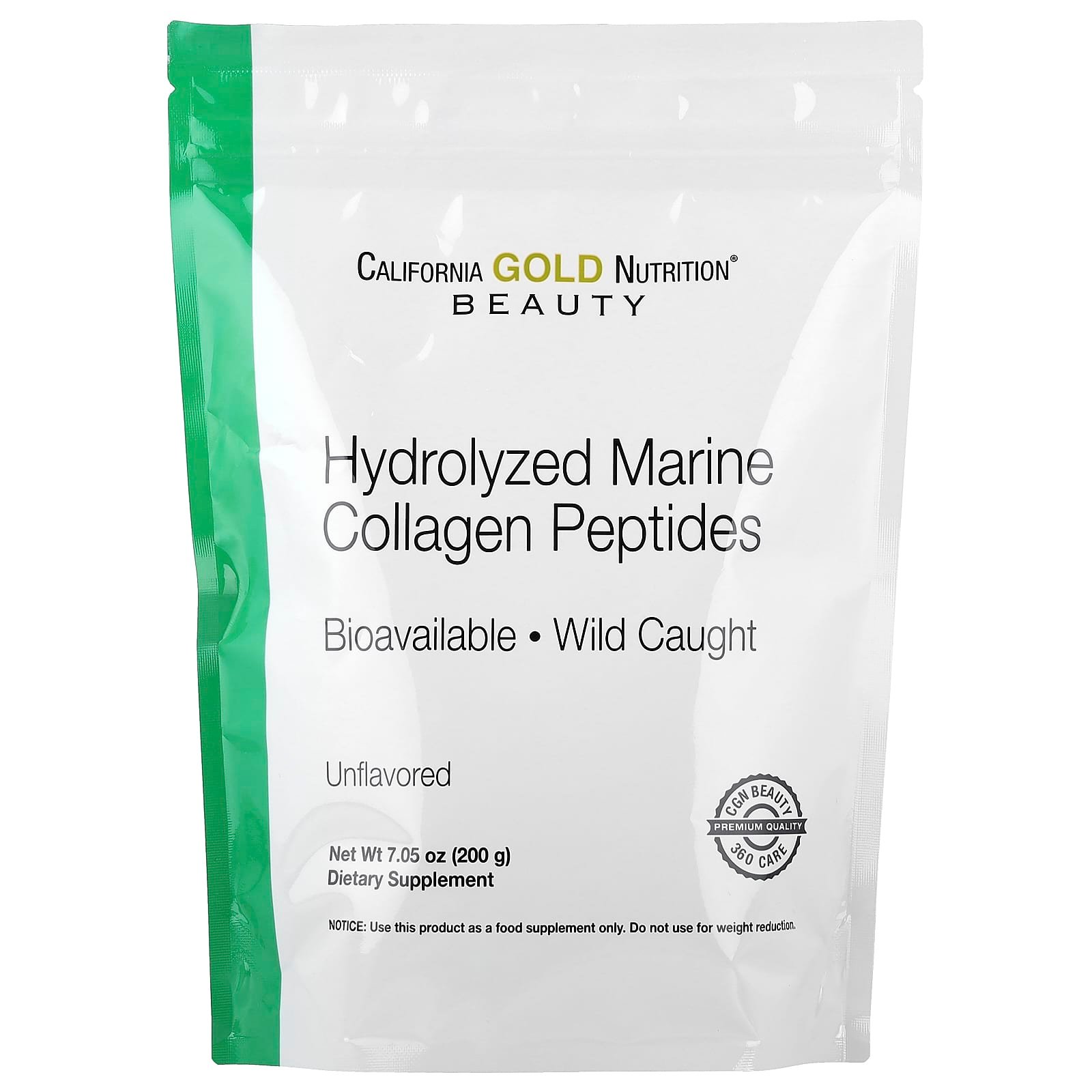 California Gold Nutrition, Peptídeos de Colágeno Marinho Hidrolisado, Unflavored, 200 g (7,05 oz)