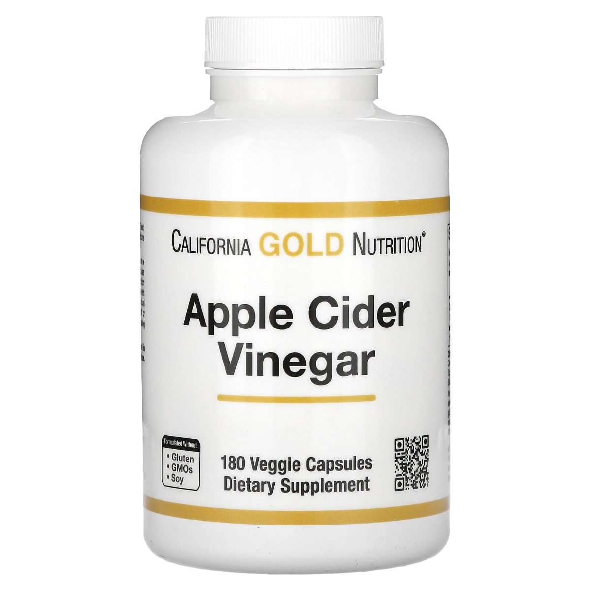 California Gold Nutrition, Vinagre de Sidra de Maçã, 180 Cápsulas Vegetais (450 mg por Cápsula)