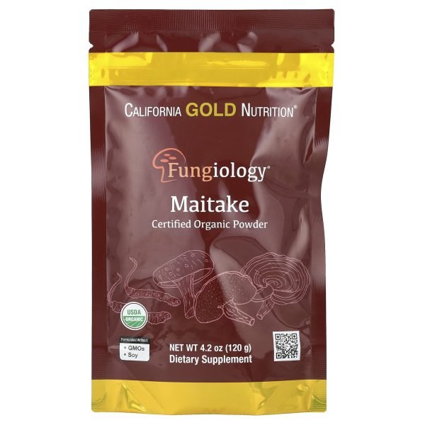 California Gold Nutrition, Fungiology®, Maitake Orgânico Certificado em Pó, 120 g (4,2 oz)