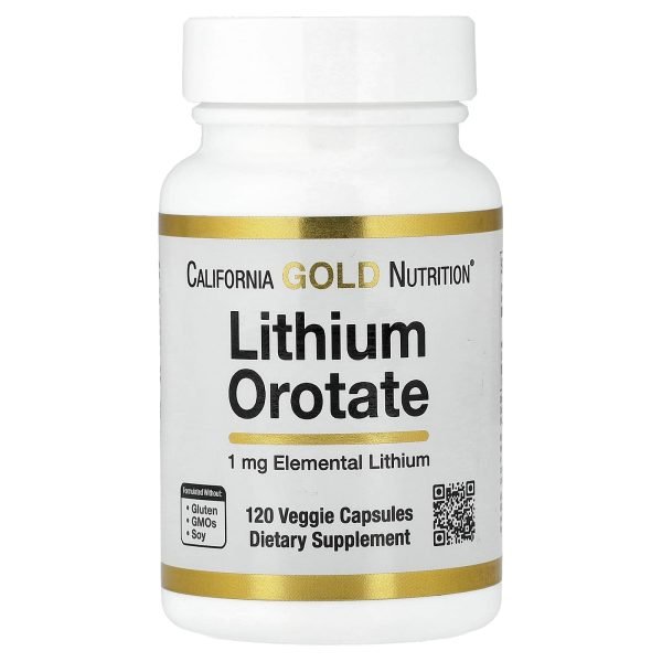 California Gold Nutrition, Lithium Orotate, 1 mg, 120 Veggie Capsules