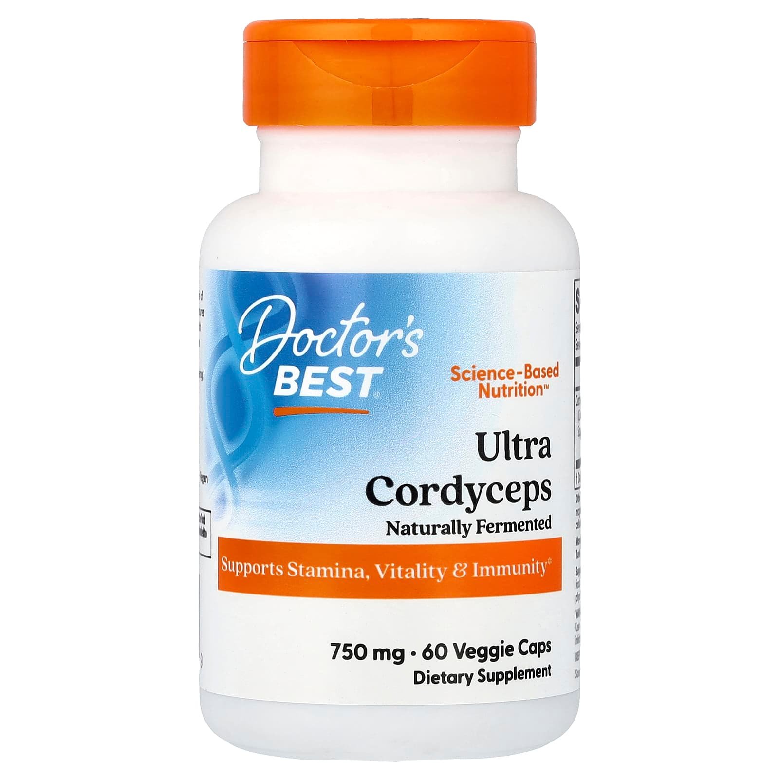 Doctor's Best, Ultra Cordyceps, 750 mg, 60 Cápsulas Vegetais