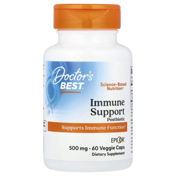 Doctor's Best, Pós-biótico de Auxílio à Imunidade, 500 mg, 60 Cápsulas Vegetais