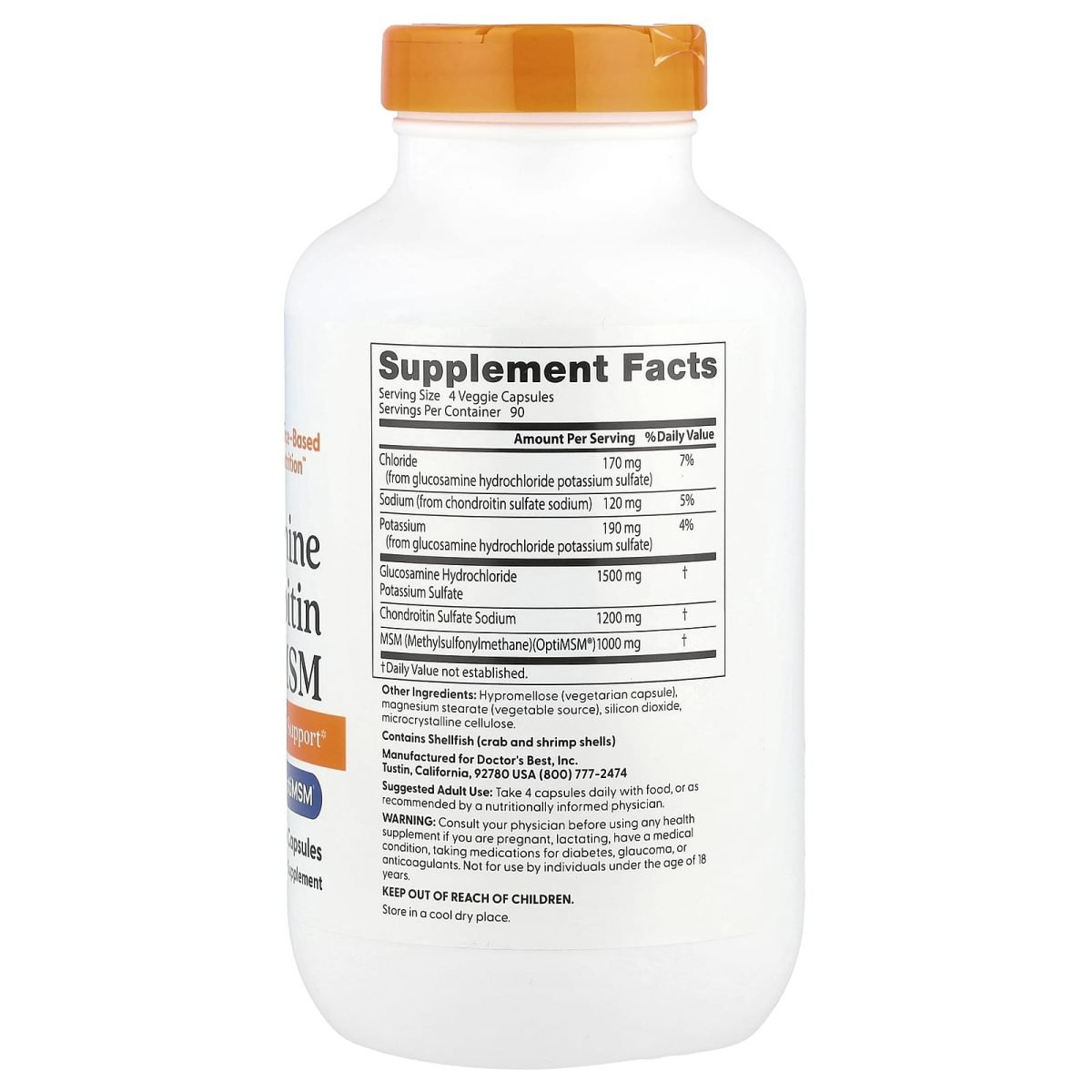 Doctor's Best, Glicosamina, Condroitina e MSM, 360 Cápsulas Vegetais, foto 2