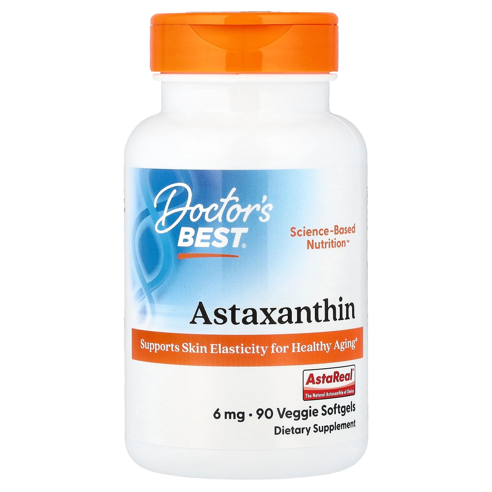 Doctor's Best, Astaxantina, 6 mg, 90 Cápsulas Softgel Vegetais