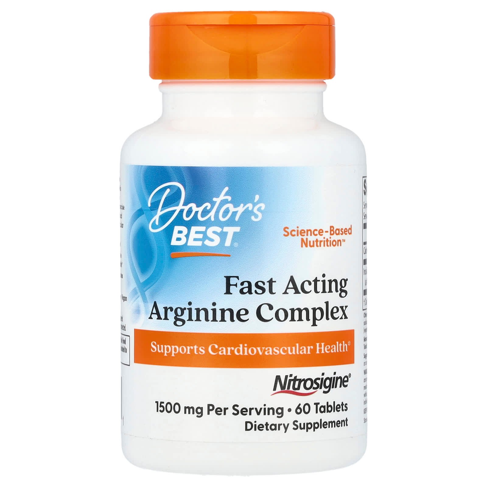 Doctor's Best, Complexo de Arginina Ação Rápida, 60 Comprimidos