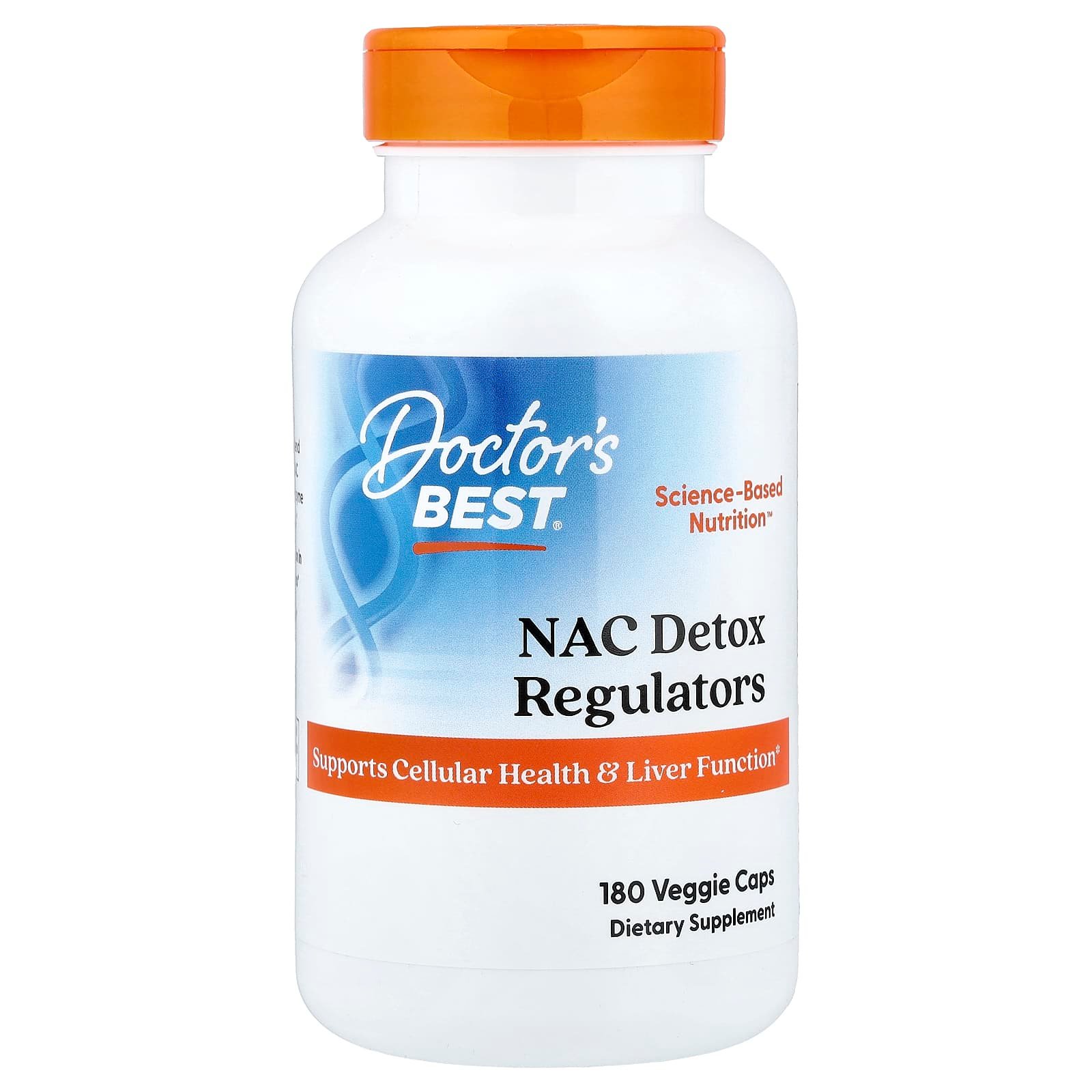 Doctor's Best, Reguladores de NAC para Detox, 180 Cápsulas Vegetais