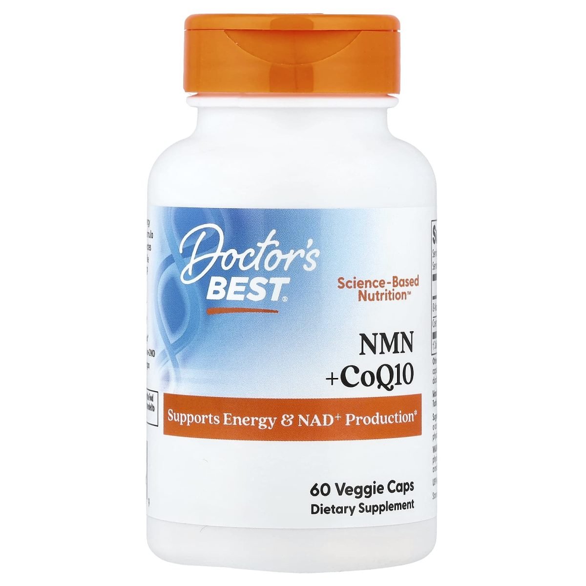 Doctor's Best, NMN + CoQ10, 60 Cápsulas Vegetais